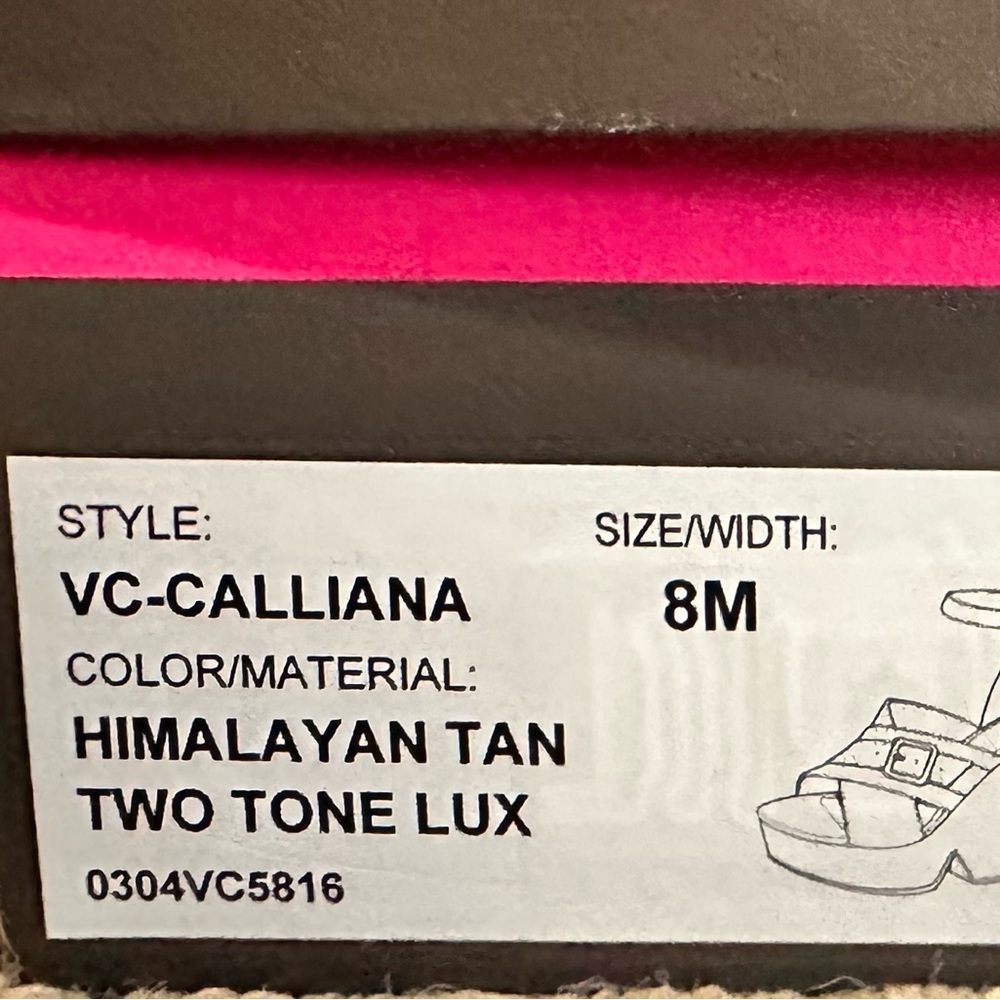 Vince Camuto Calliana Tan Wedge Sandals - Picture 2 of 2